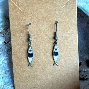 Metal fish earrings